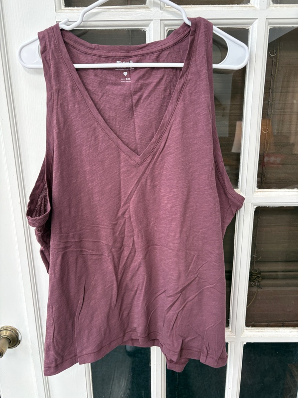 021 Madewell Mauve V-Neck Sleeveless Tank Top